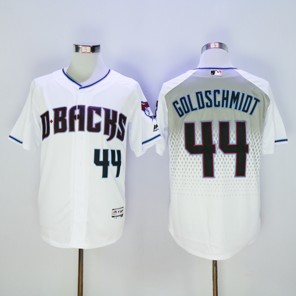 Men Arizona Diamondback 44 Goldschmidt White MLB Jerseys1